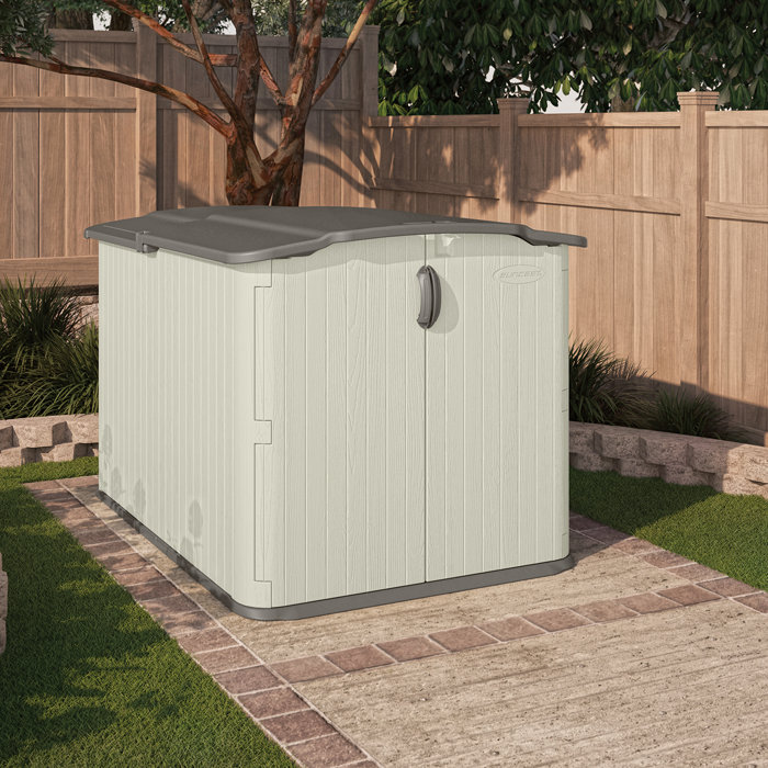 Suncast 4 ft. 10 in. W x 6 ft. 8 in. D Plastic Horizontal Tool Shed